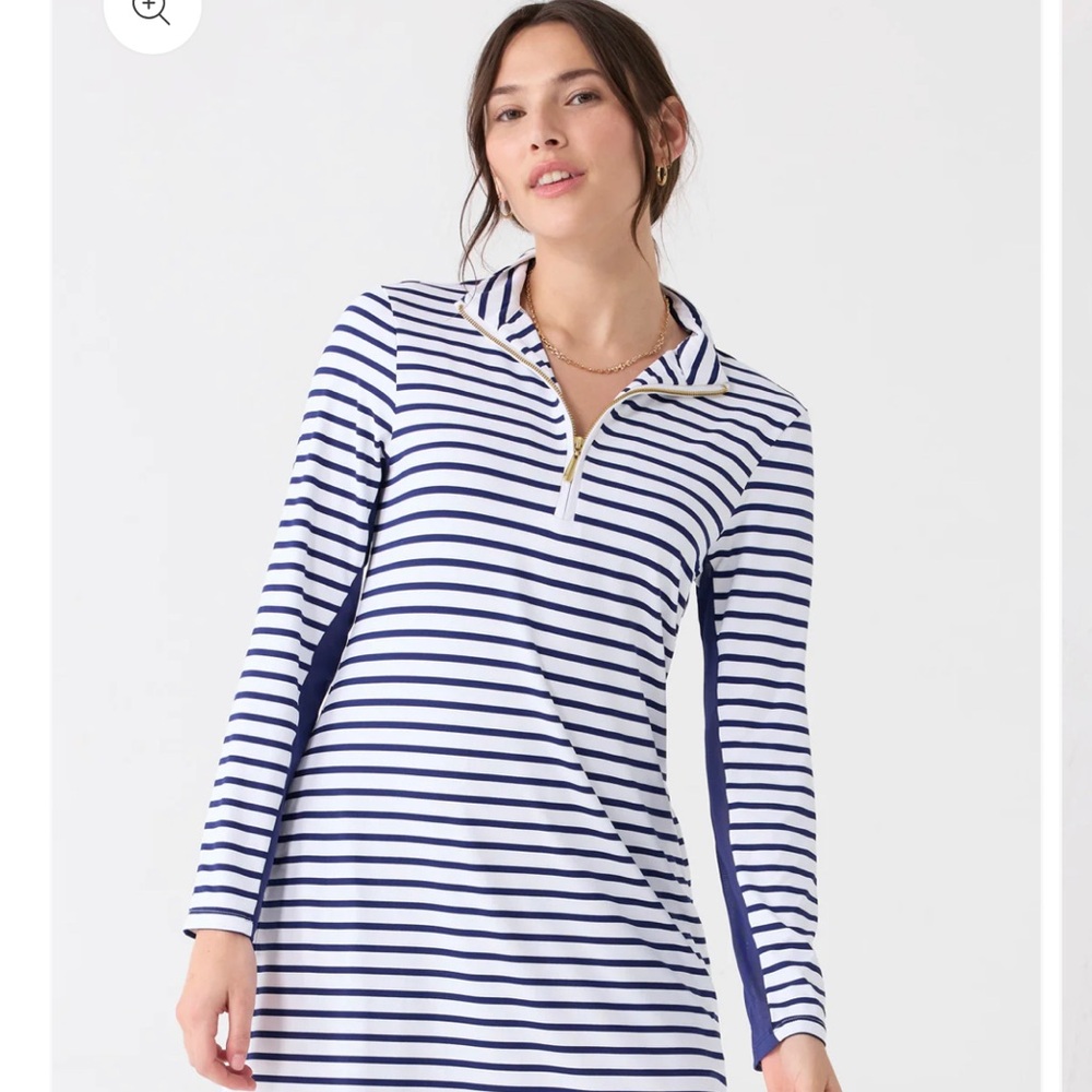 Cabana Life Navy and White Striped Mini Dress